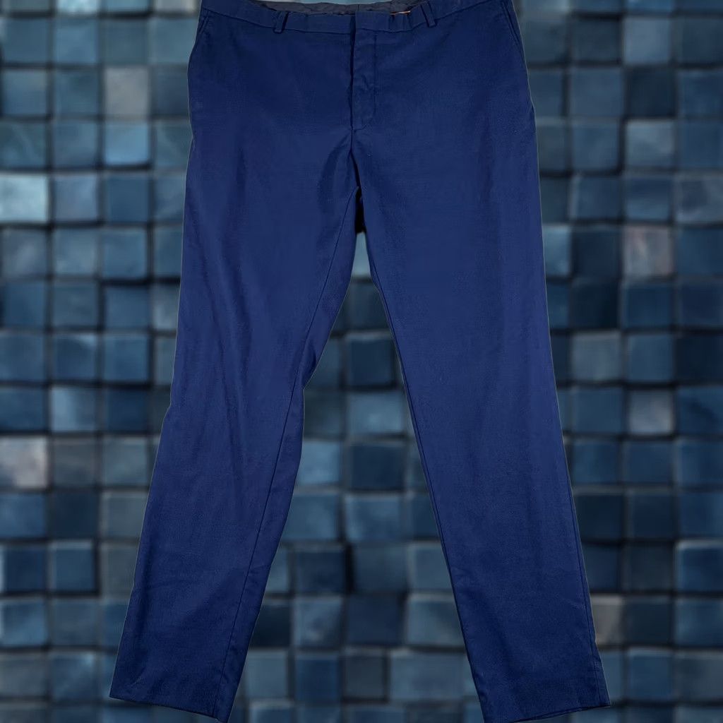 Zara NWT! Zara Slim Fit Dress Pants Adult 31 Blue Flats Front Mens | Grailed
