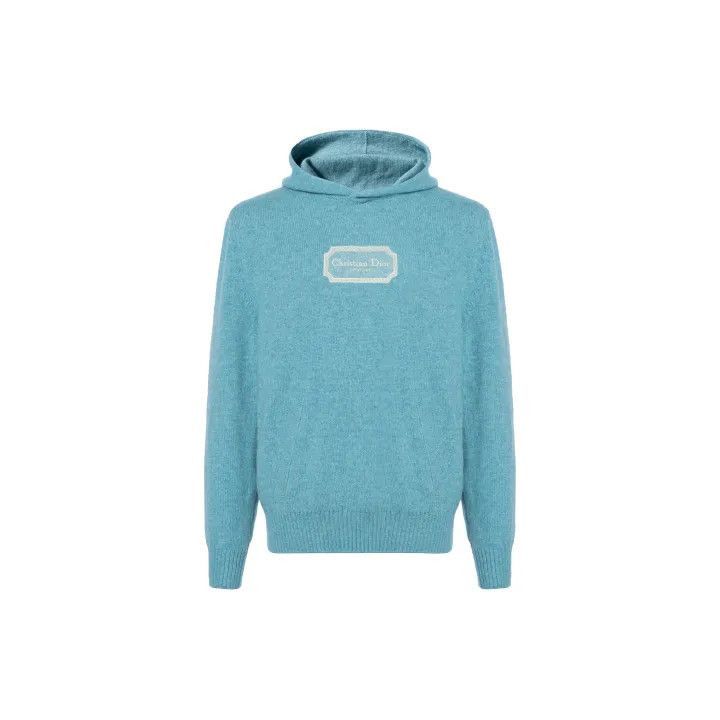 Dior Dior Dior Logo Print Knitted Hooded Sweatshirt 0079-2507 Size US M / EU 48-50 / 2 - 2 Thumbnail