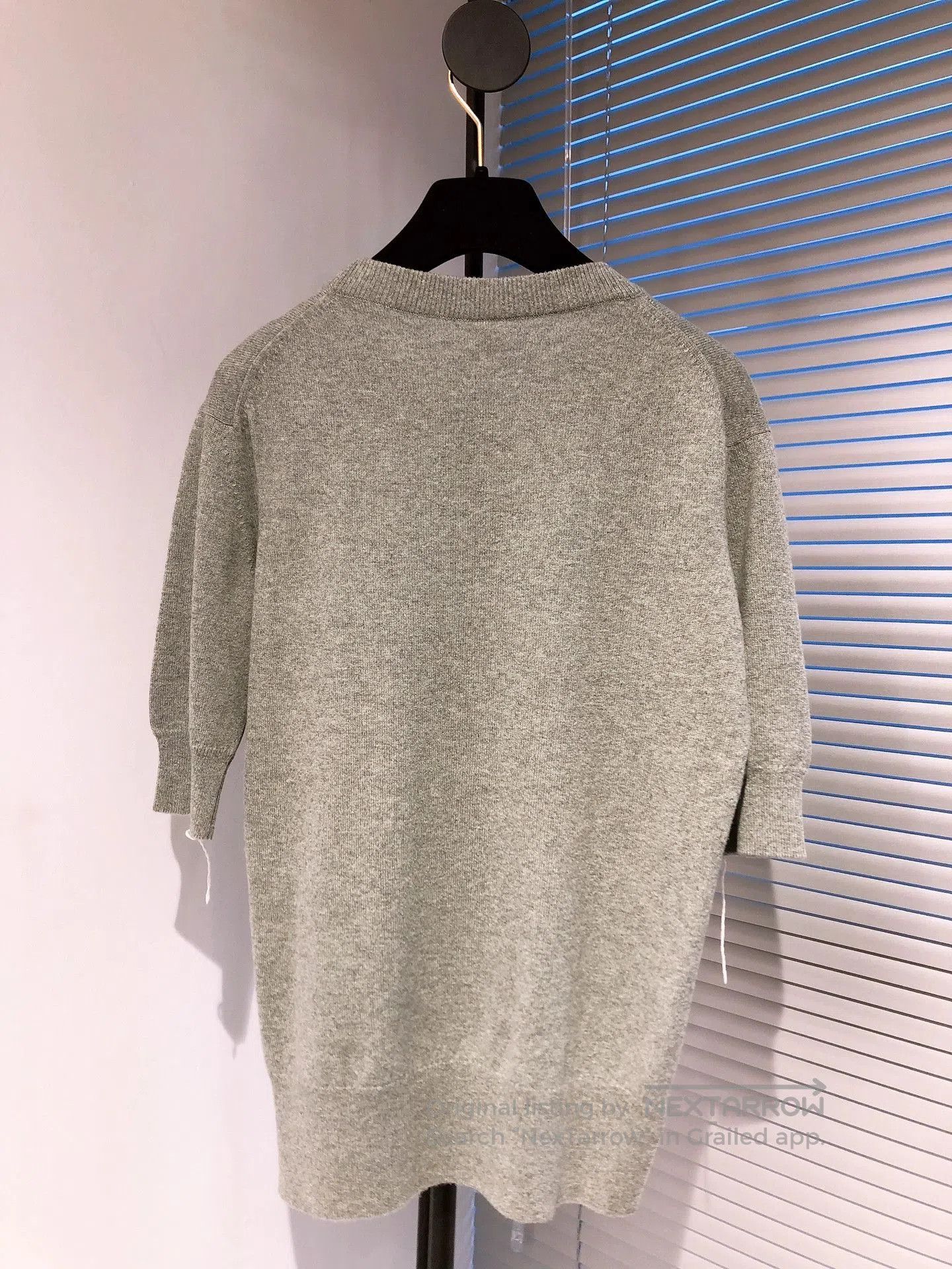Hermes Hermes Gray Cashmere Short-Sleeve Sweater. Size US S / EU 44-46 / 1 - 2 Thumbnail