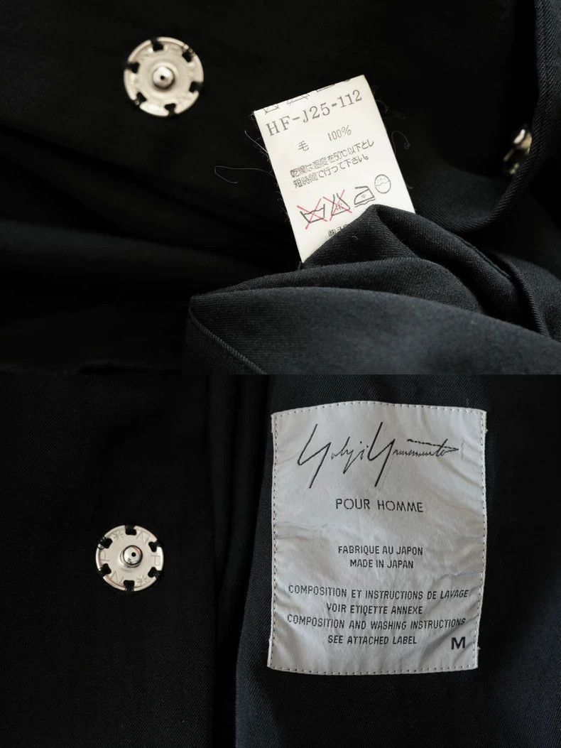 Yohji Yamamoto Yohji Yamamoto Yohji Yamamoto Wool Coat with Floral Button Size US M / EU 48-50 / 2 - 7 Thumbnail