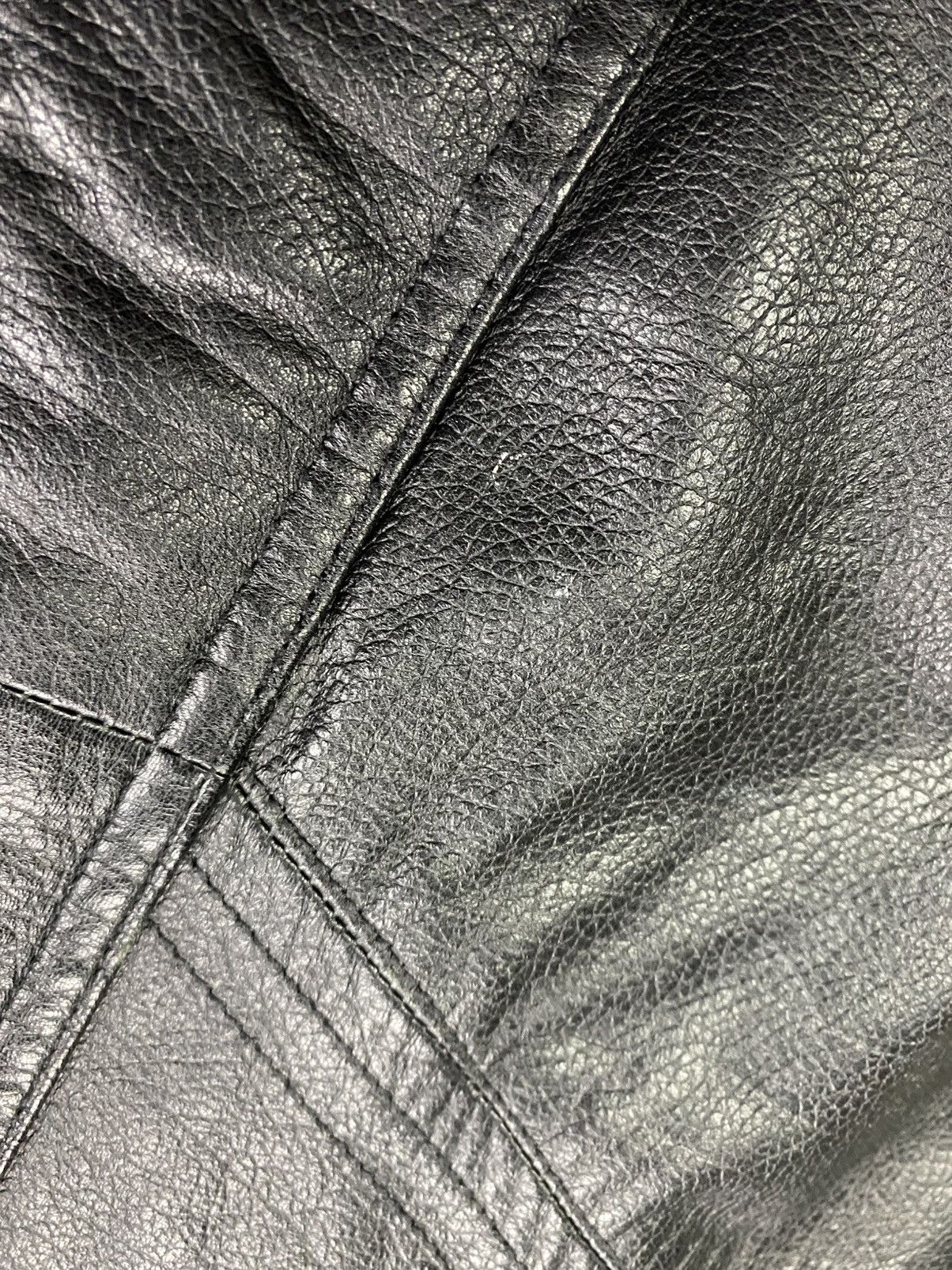 Vintage Vintage black leather cape coat fur hood avant garde archive Size XL / US 12-14 / IT 48-50 - 5 Thumbnail