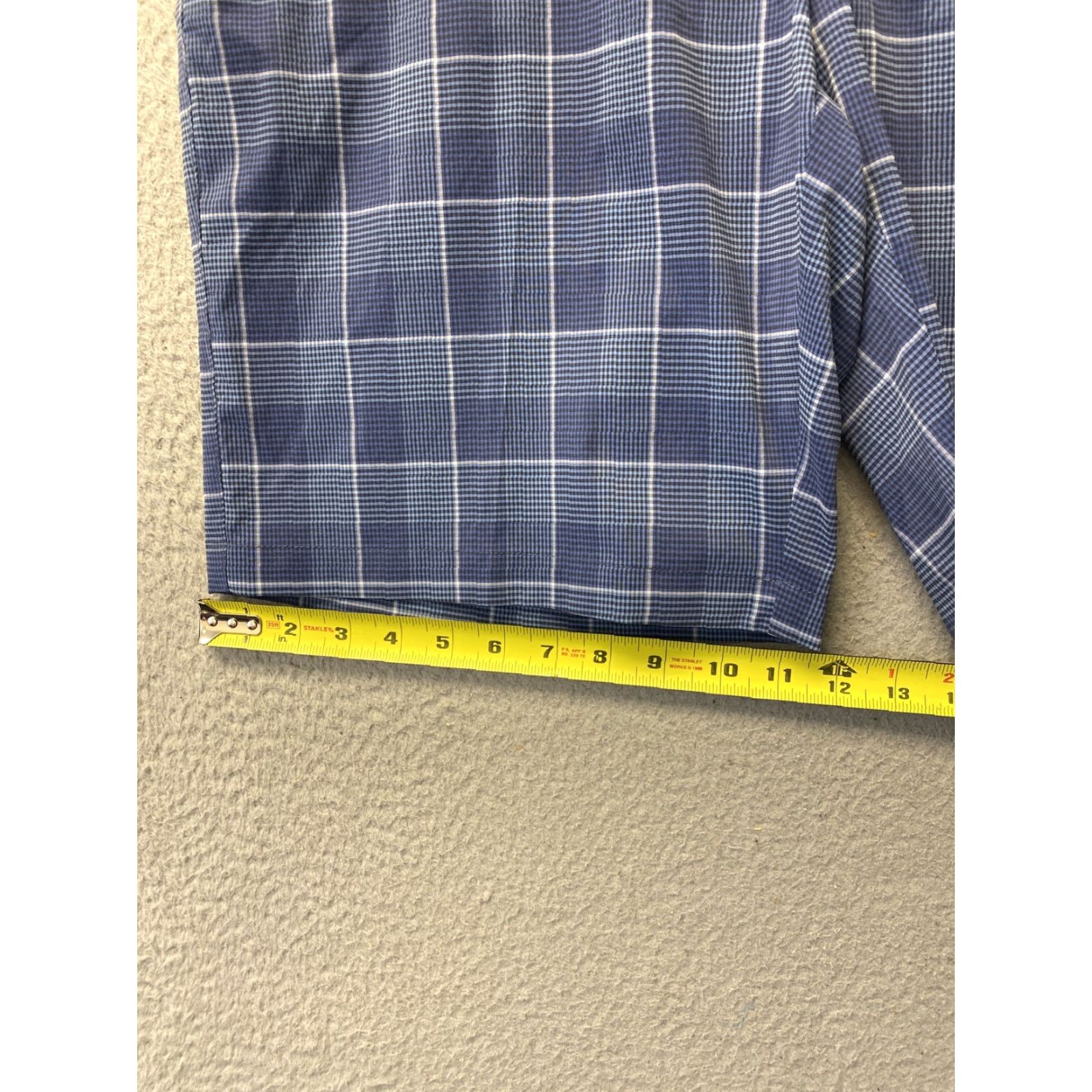 PGA Tour PGA TOUR Chino Shorts Mens 38 Blue Plaid Flat Front Golf Bermuda Bermuda Chino Shorts 38 Blue Plaid / 98-7 Size US 38 / EU 54 - 5 Thumbnail