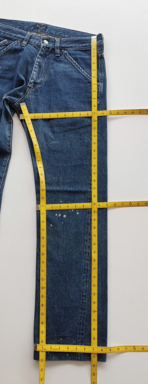 Japanese Brand Paul Smith Selvedge Painted Denim Jeans Size 34'' Size US 34 / EU 50 - 14 Thumbnail