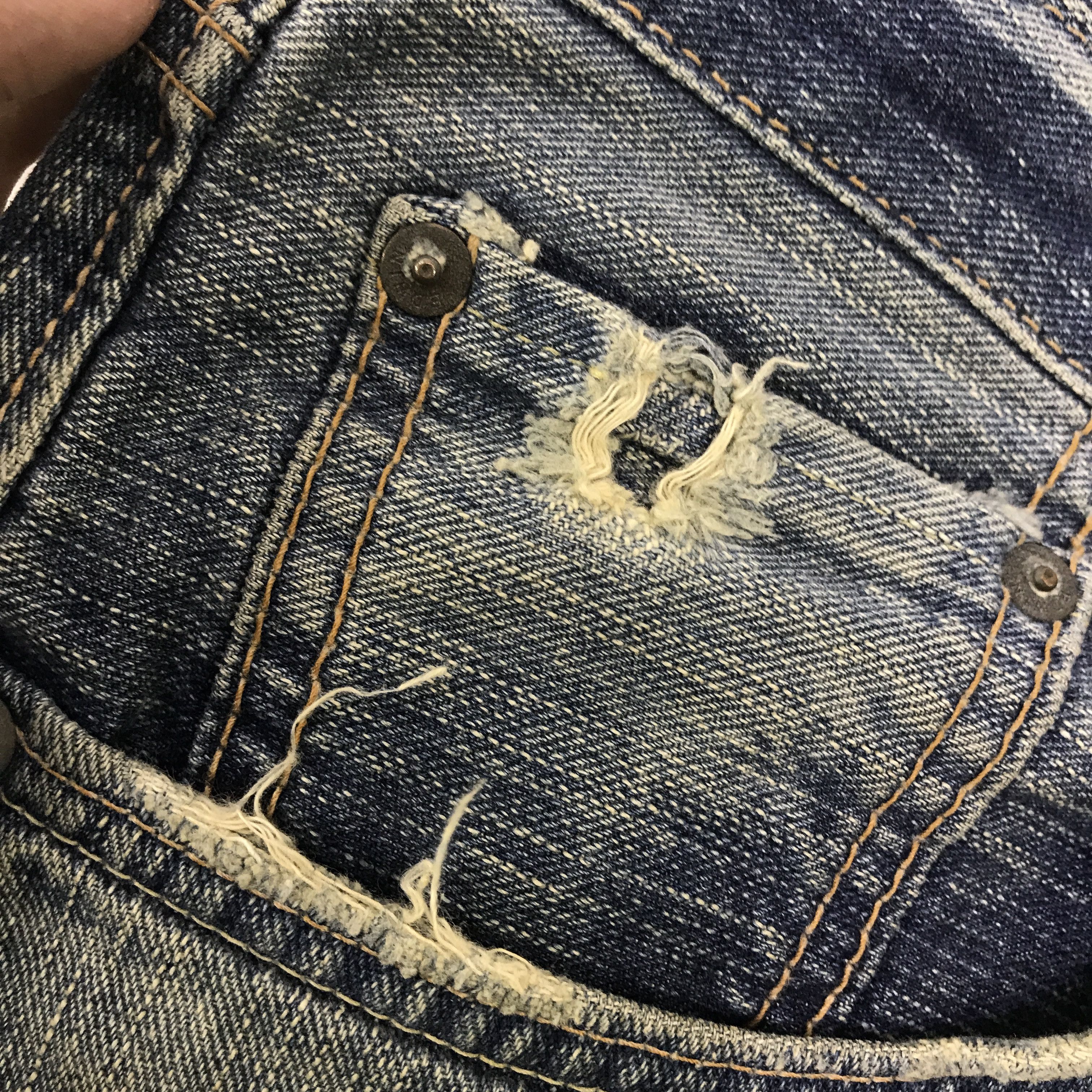 Edwin Vintage Edwin Distressed Denim Jeans pants K129B2 Size US 34 / EU 50 - 15 Thumbnail