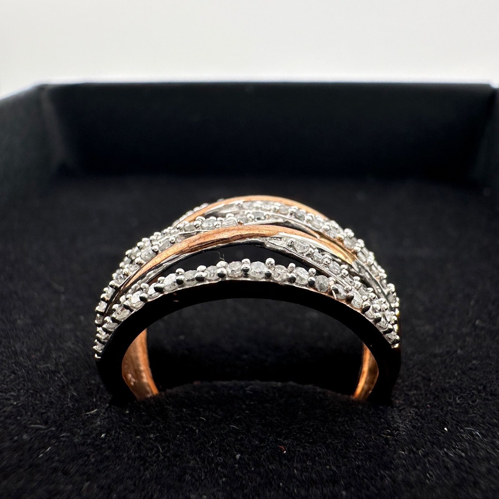 Other 1/2 Carat Natural Diamond Braided Woven Paths Ring Size 7 Size ONE SIZE - 12 Thumbnail
