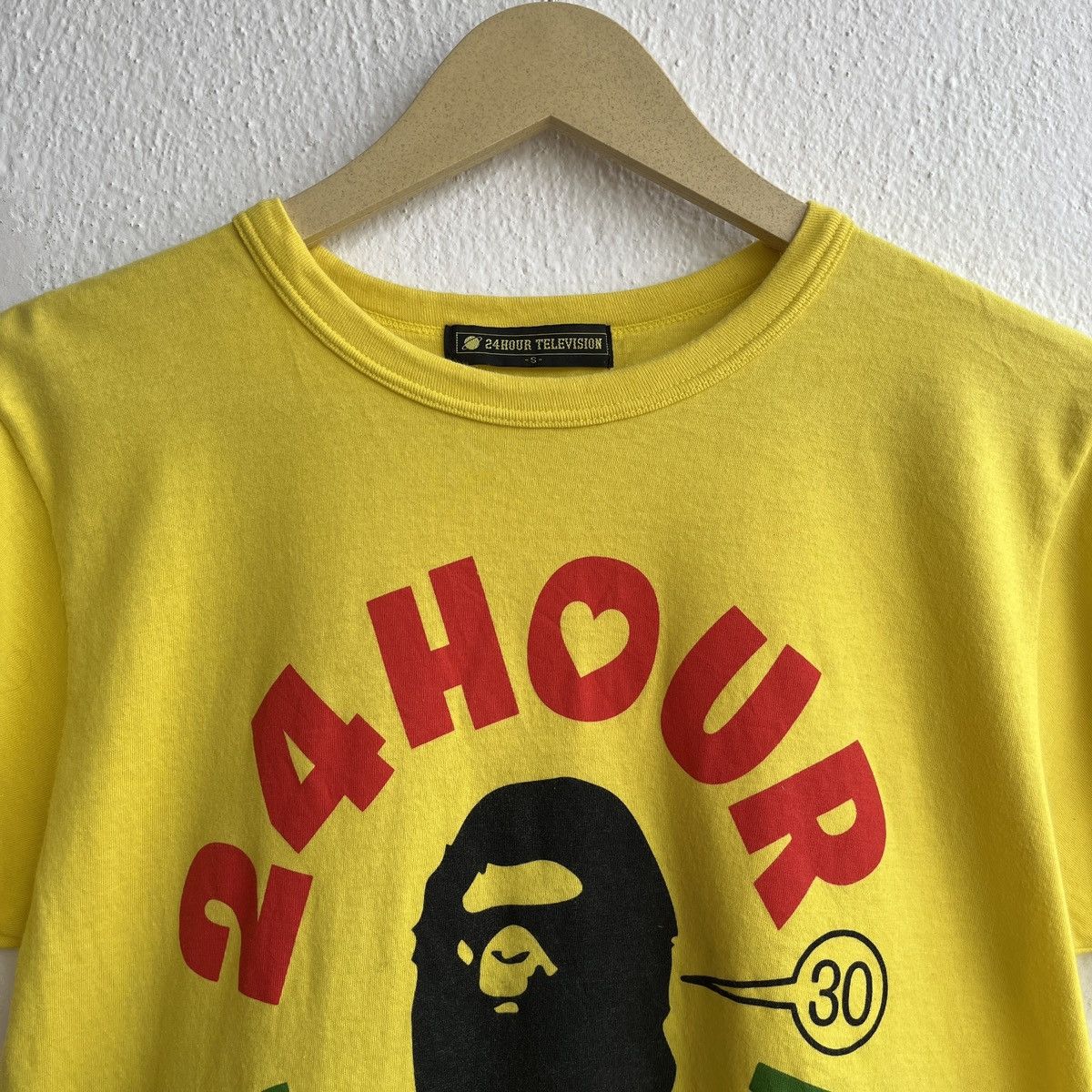 Japanese Brand Vintage Y2K BAPE X 24Hour Television Single Stitch TShirt Size US S / EU 44-46 / 1 - 17 Thumbnail