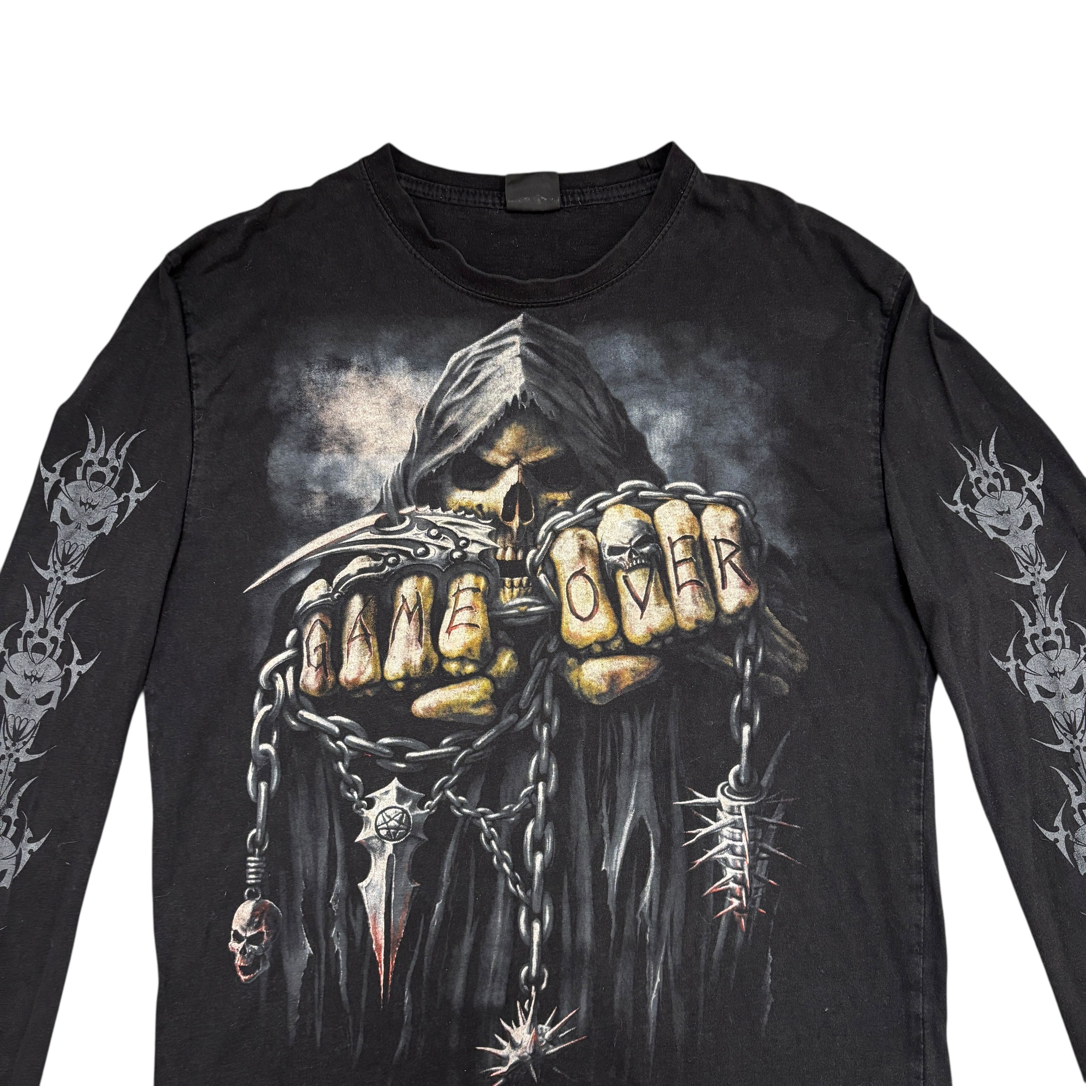 Band Tees Vintage Skeleton Shirt Long Sleeve Spiral Skull Y2K Size US XL / EU 56 / 4 - 3 Thumbnail