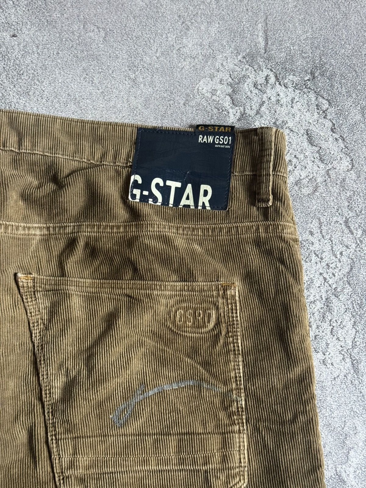 G star raw 36/34 morris low straight coj corduroy pants y2k