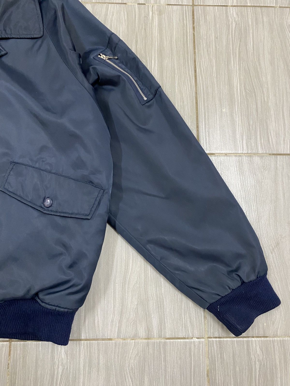 Vintage Vtg Kister Winter Wear Bomber Jacket Blue Size US L / EU 52-54 / 3 - 5 Thumbnail