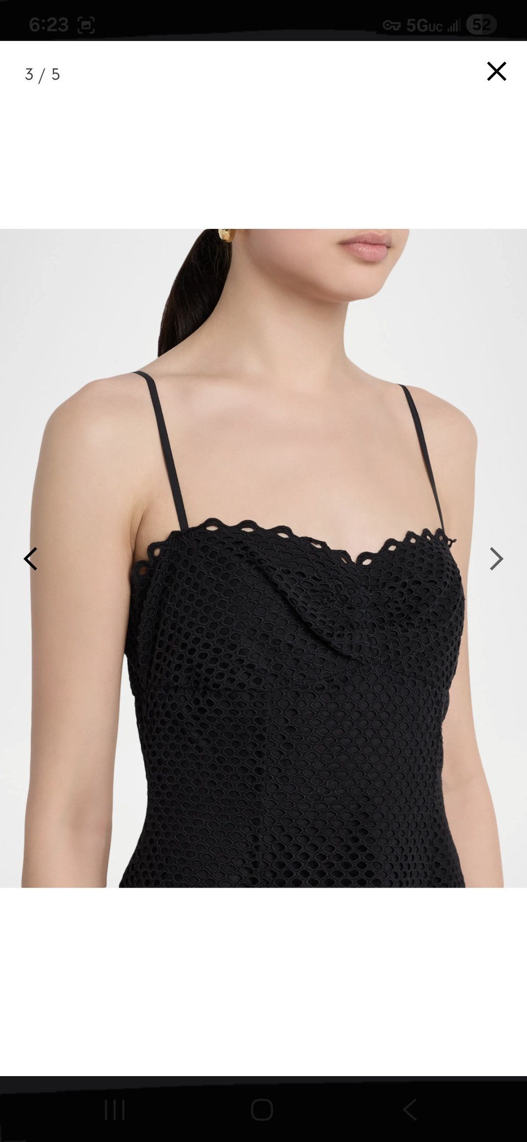 Ulla Johnson Isotta eyelet cotton dress Noir Size XS / US 0-2 / IT 36-38 - 4 Thumbnail