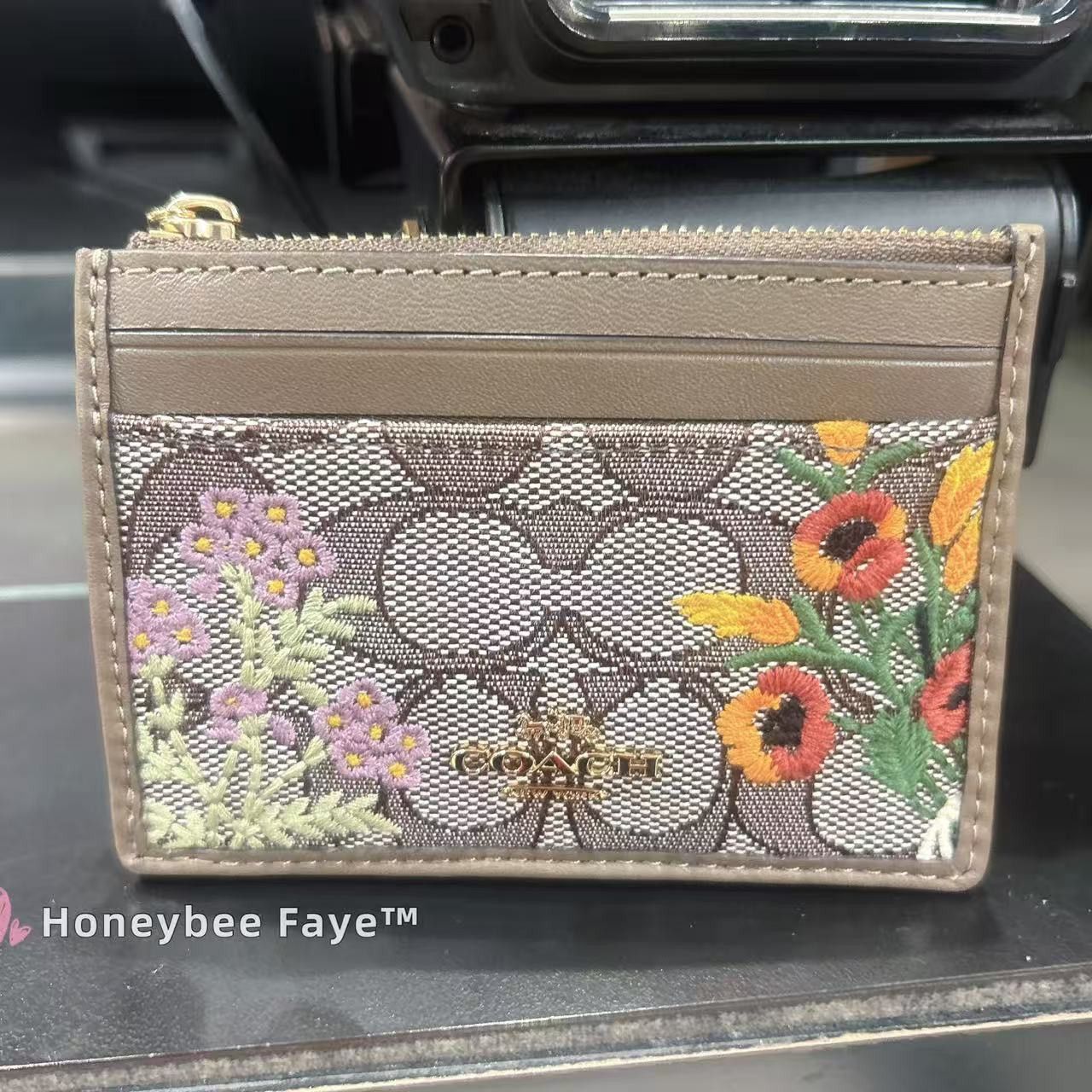 Coach Mini Skinny Id Case In Signature Jacquard CEL83 Size ONE SIZE - 3 Thumbnail
