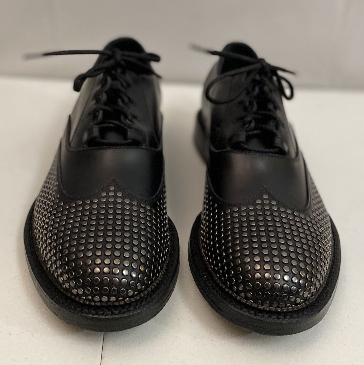 Dsquared2 Dsquared2 🇮🇹 Black Leather Metalhead Wingtip Derby 12 NEW Size US 12 / EU 45 - 5 Thumbnail