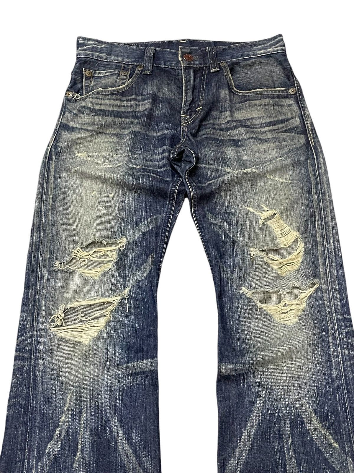 Edwin Edwin 503 Blue Trip Flared Stone Wash Jeans Japan Made Size US 30 / EU 46 - 12 Thumbnail