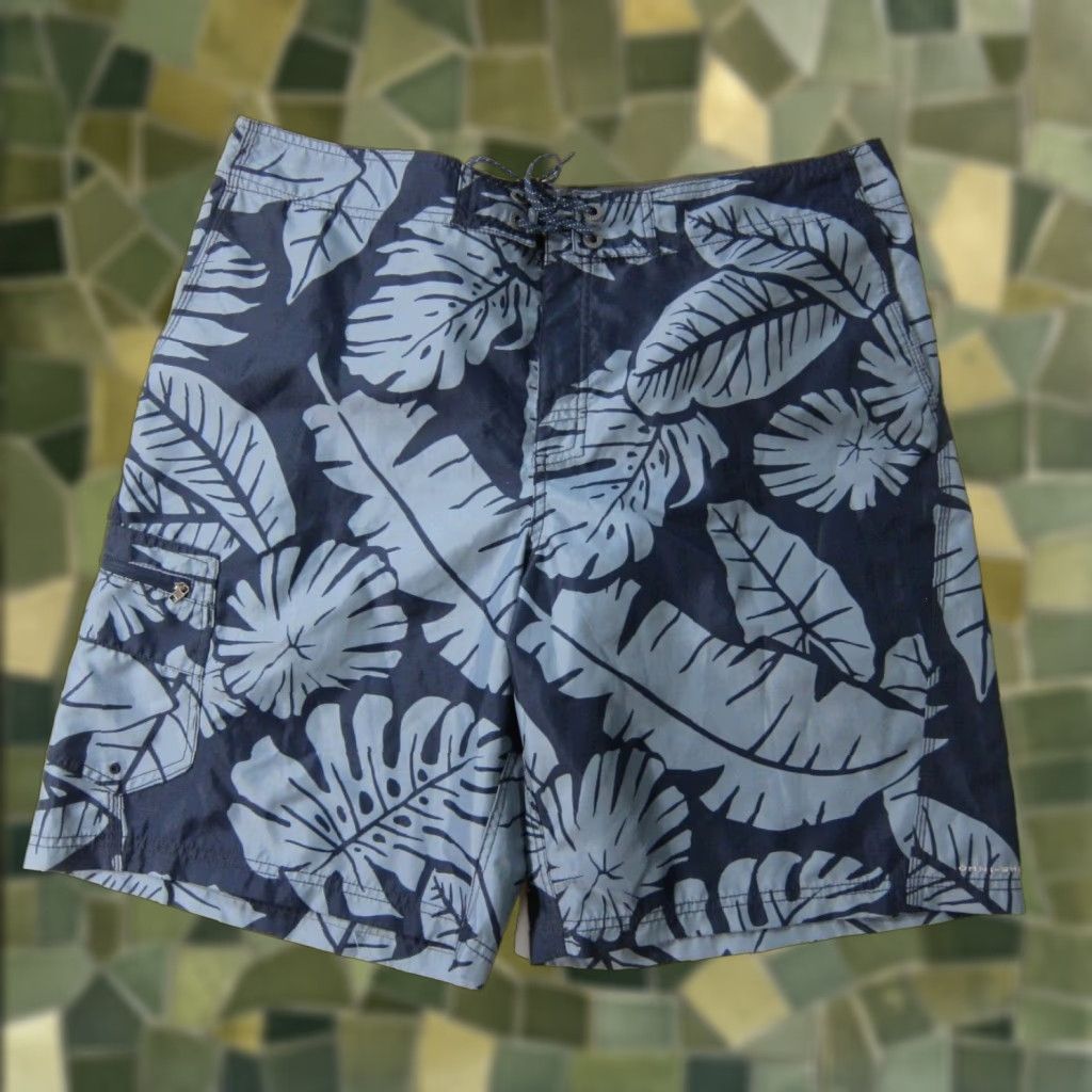 Vintage Columbia Blue Floral Hawaiian Beach Swim Surf Board Shorts Men 40 Size US 40 / EU 56 - 1 Thumbnail