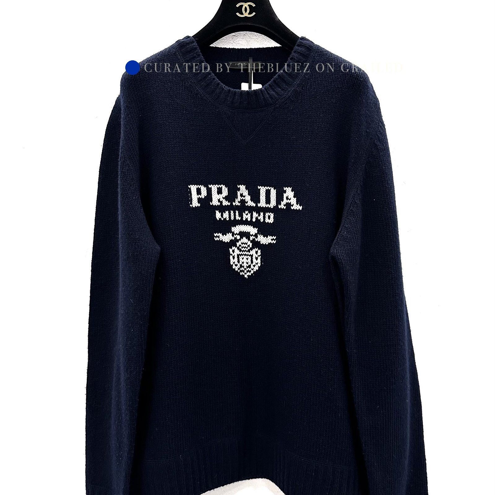 Prada Luxurious Wool Cashmere Black Sweater Size US L / EU 52-54 / 3 - 1 Thumbnail