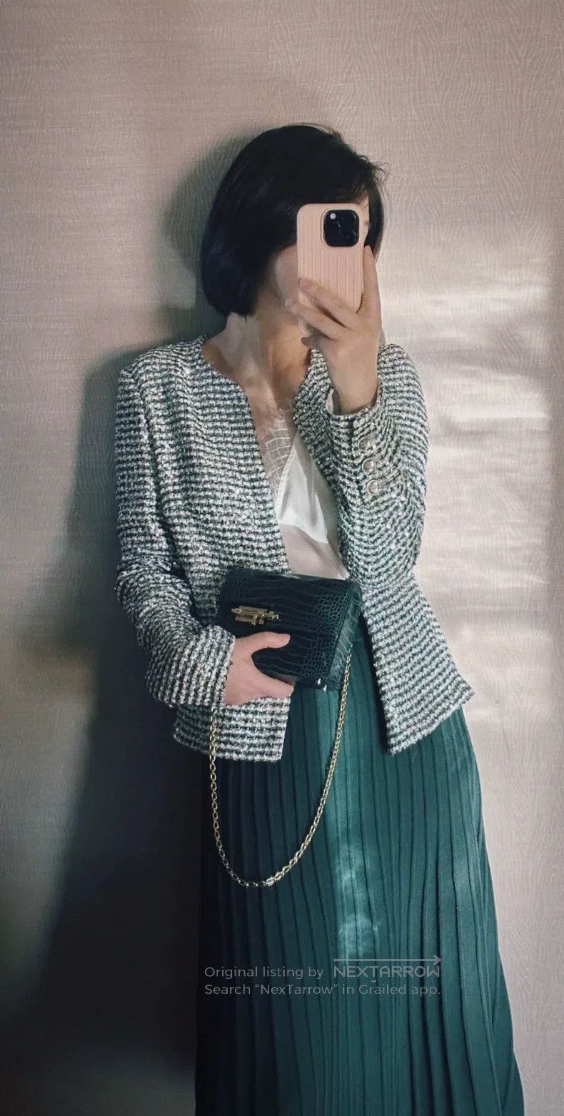 Chanel Chanel 23P Kwon Zhilong's same silver-gray sequin jacket Size XXS / US 00 / IT 34 - 9 Thumbnail