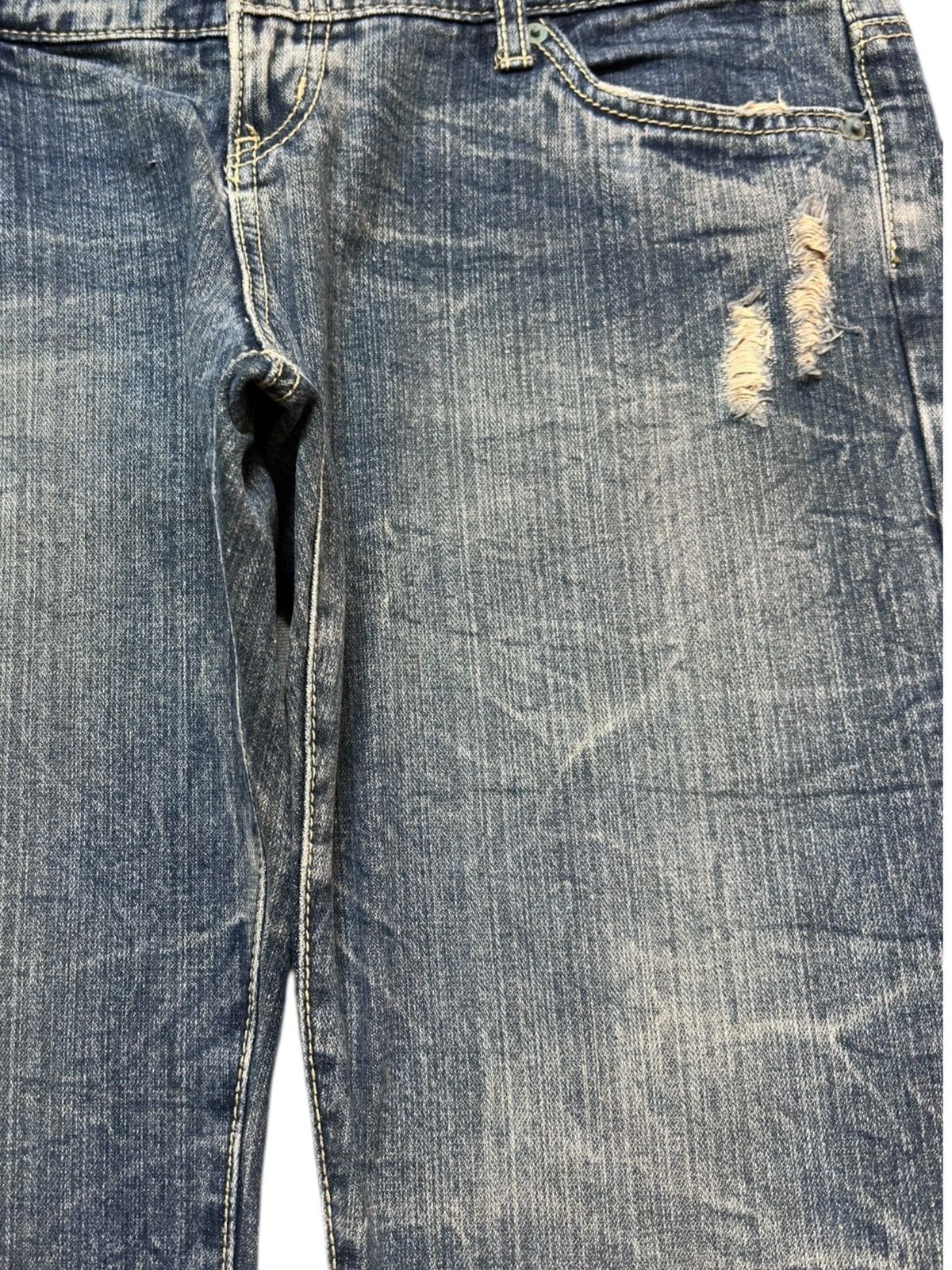 If Six Was Nine Vintage Daily Topics Double Waist Grunge Honeycomb Denim Size US 34 / EU 50 - 5 Thumbnail