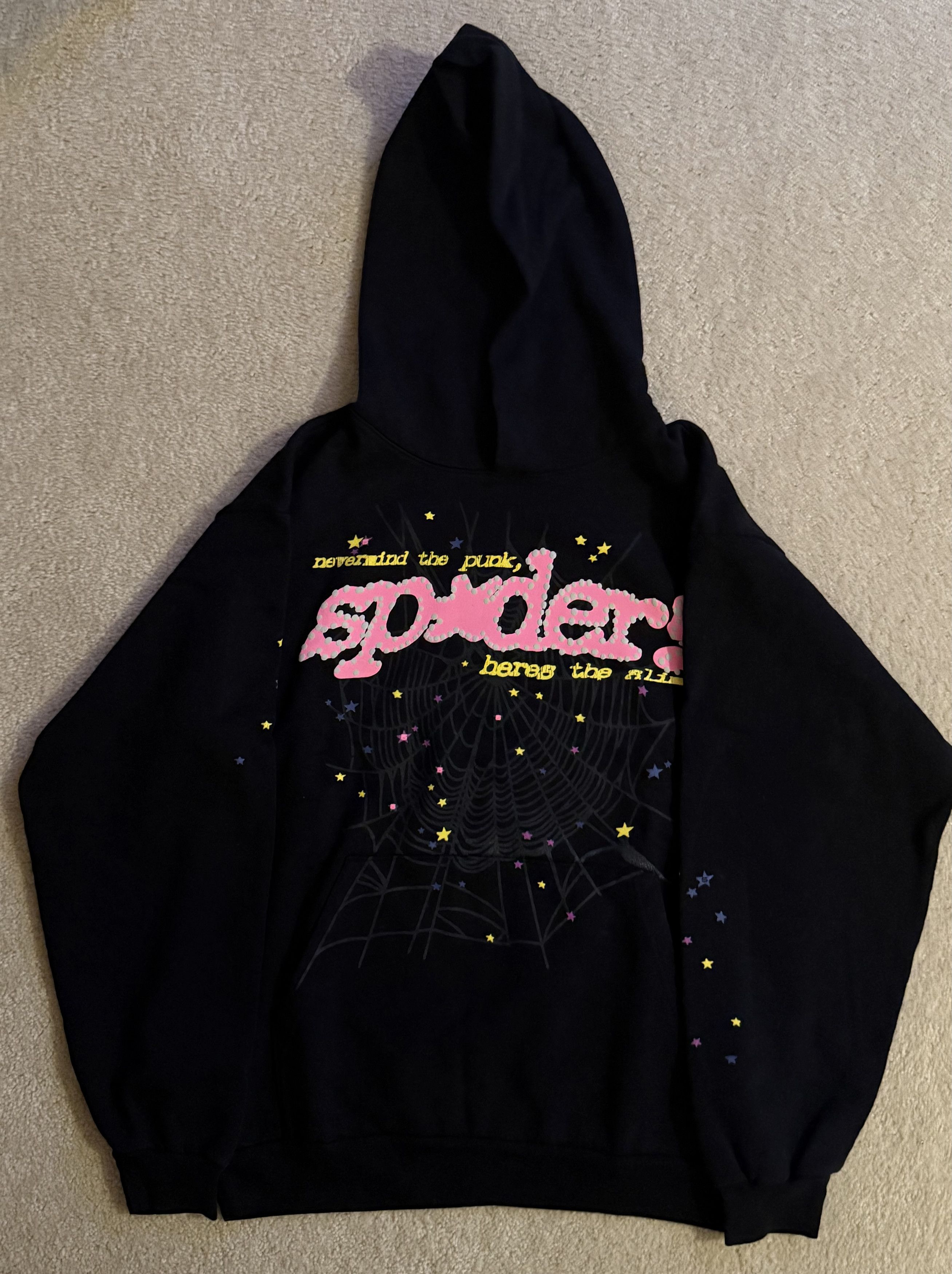 Sp5der Sp5der Jeffery Hoodie 'Black' Size M | Grailed