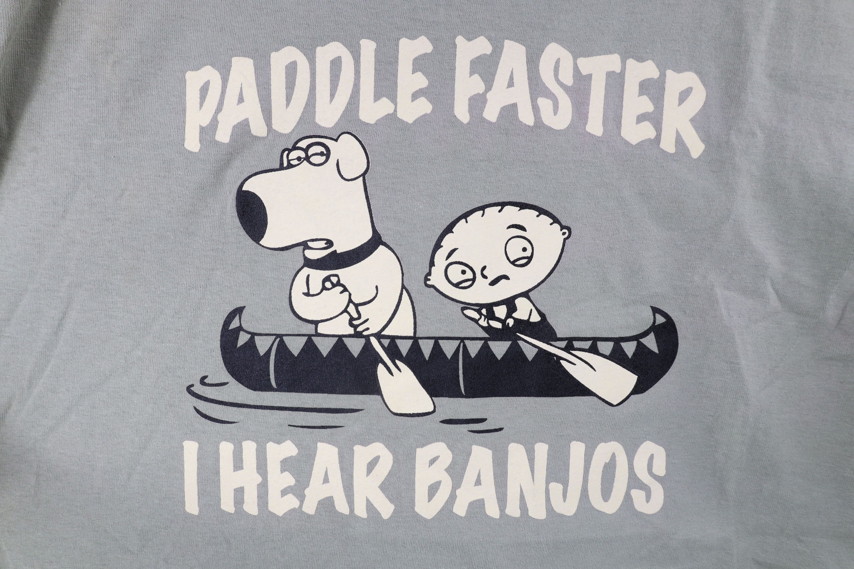 Vintage Vintage Y2K Paddle Faster I Hear Banjos Stewie Brian T-Shirt Size US XL / EU 56 / 4 - 4 Thumbnail
