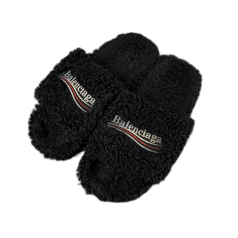 Balenciaga Balenciaga Teddy Slippers Size 42-2506 Size US 9 / EU 42 - 1 Thumbnail