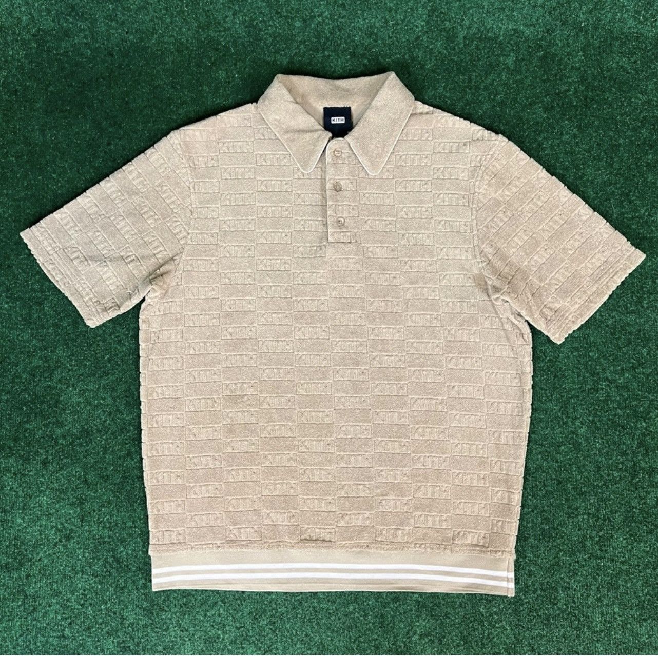 Kith Kith Graham Quicksand Men's Polo Shirt - Size Medium Size US M / EU 48-50 / 2 - 1 Thumbnail