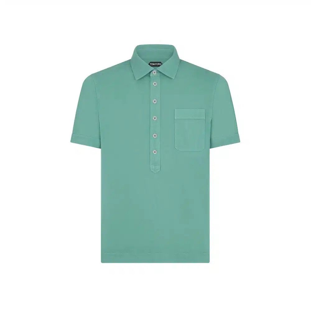 Tom Ford o1loc1c0526 JPS004 Polo Shirt in Aqua Green Size US L / EU 52-54 / 3 - 1 Preview