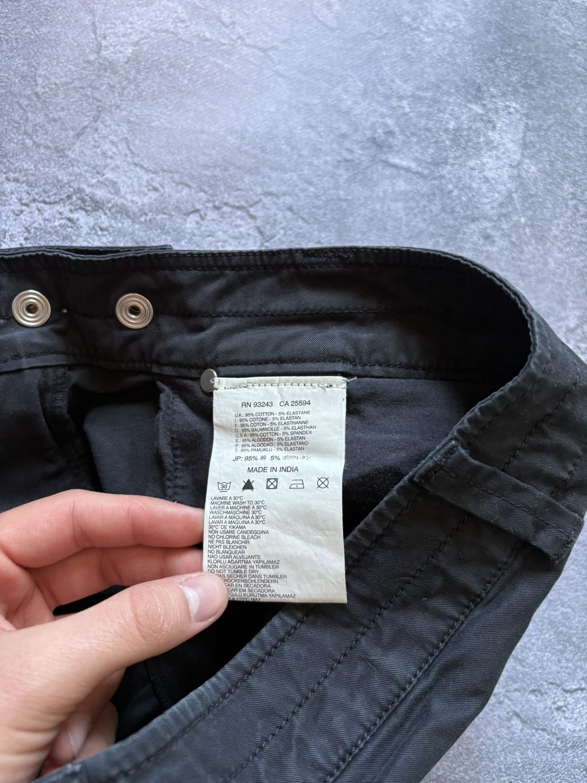 Diesel Vintage 00s Diesel Moto Biker Women’s Black Pants Rare Size 27" / US 4 / IT 40 - 9 Thumbnail
