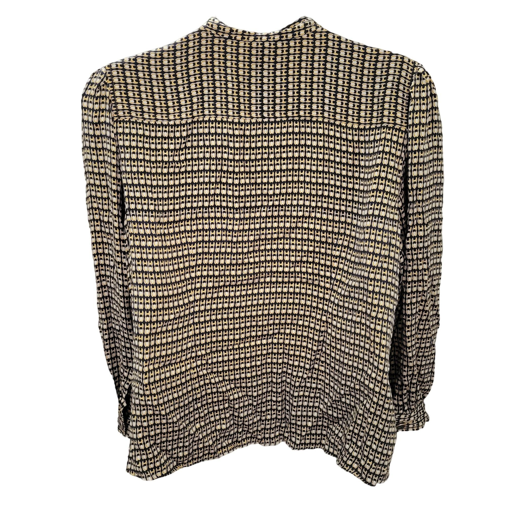 Vintage Peter Nygard Silk Blouse 22 Geometric Print Long Sleeve Butt Size 3XL / US 20-22 - 3 Thumbnail