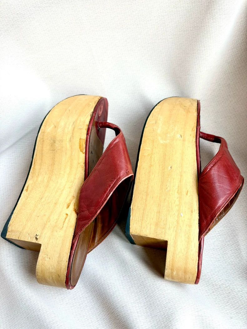 Vivienne Westwood Vivienne Westwood Middle-aged red wooden clogs and rocking Size US 7.5 / IT 37.5 - 5 Thumbnail