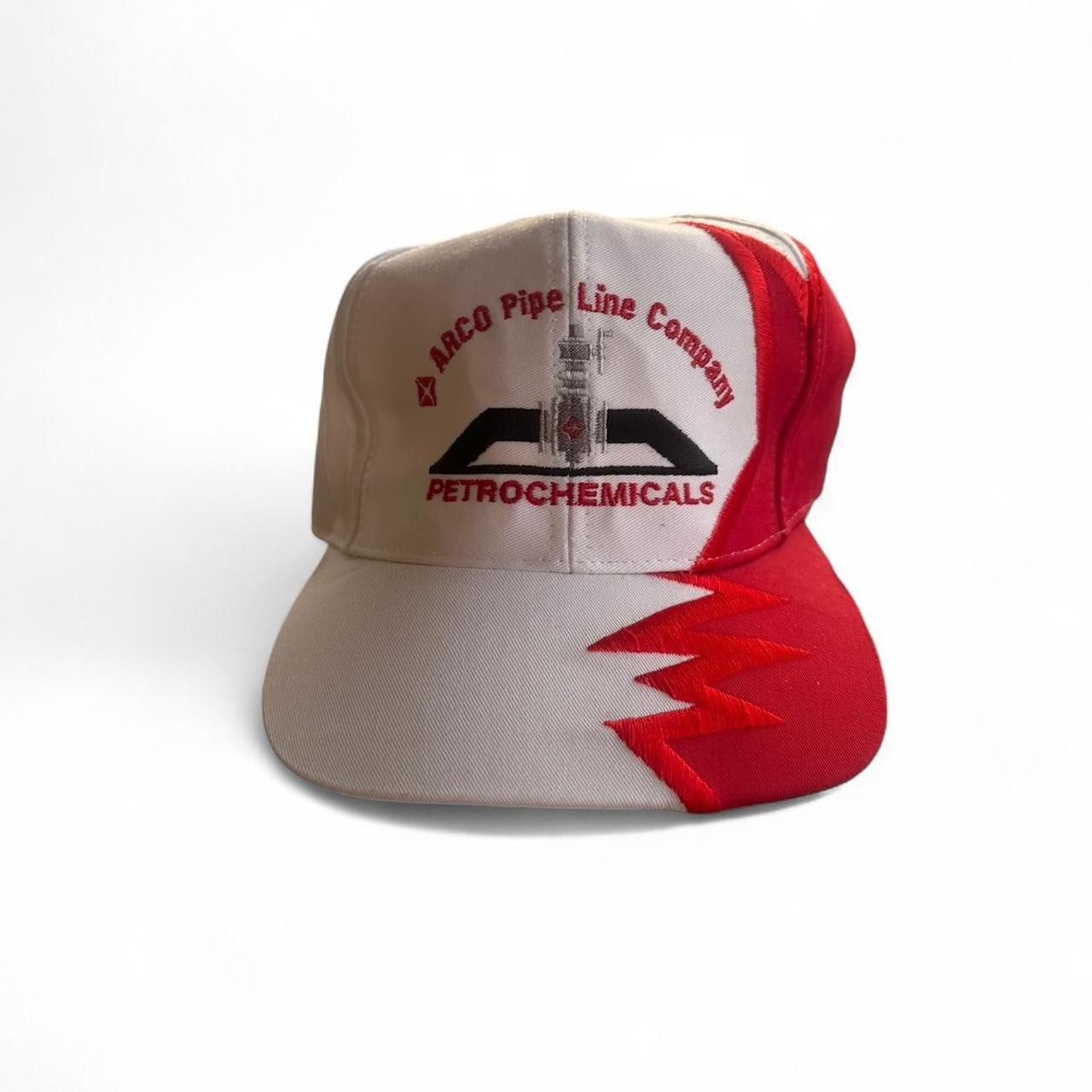 Vintage Vintage 80s Arco SHARKTOOTH hat white and red RARE VTG SHARK Size ONE SIZE - 1 Thumbnail