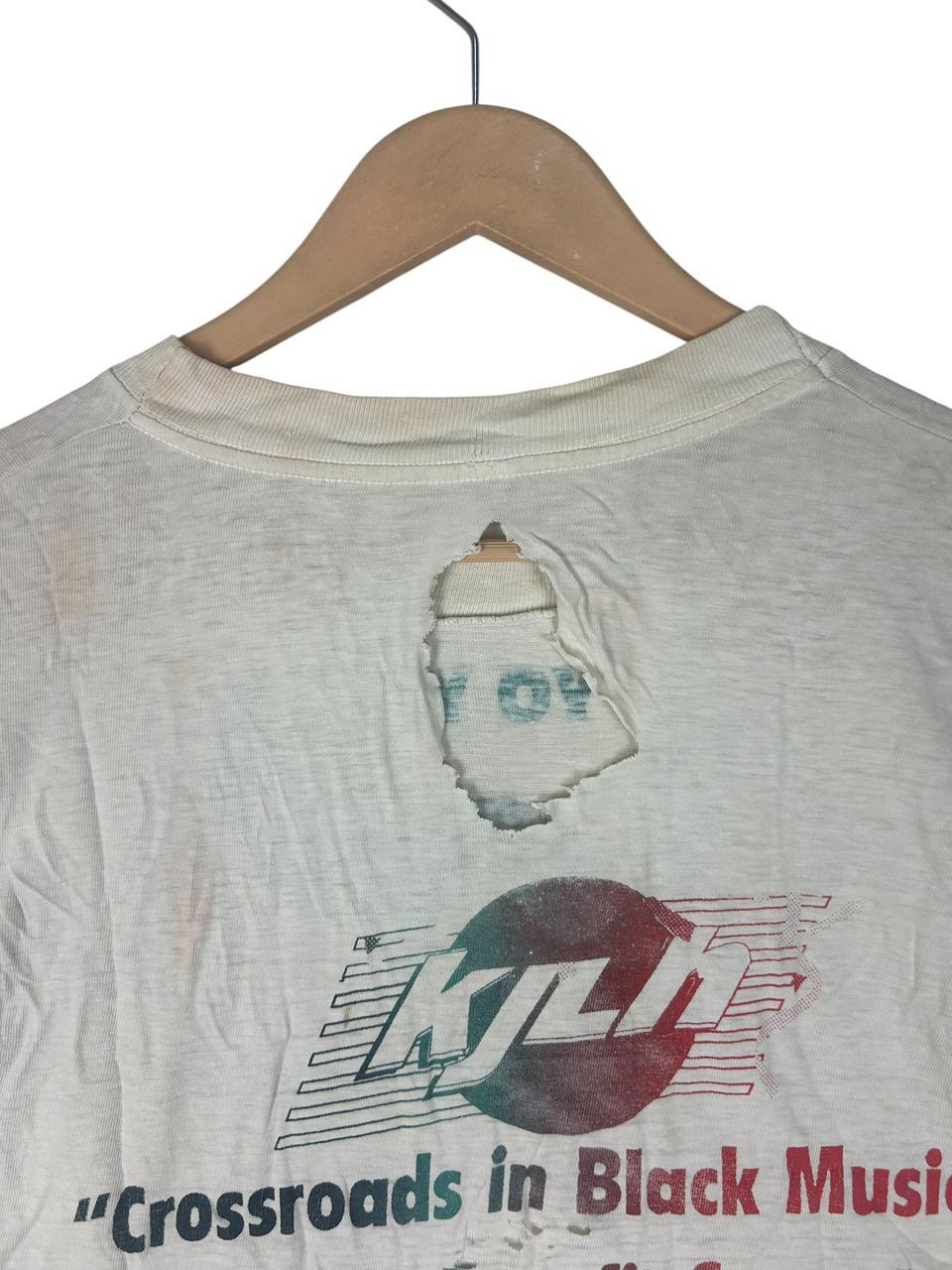 Rap Tees Vintage 90s 102.3 FM KJLH , Crossroads In Black Music Size US XL / EU 56 / 4 - 6 Thumbnail