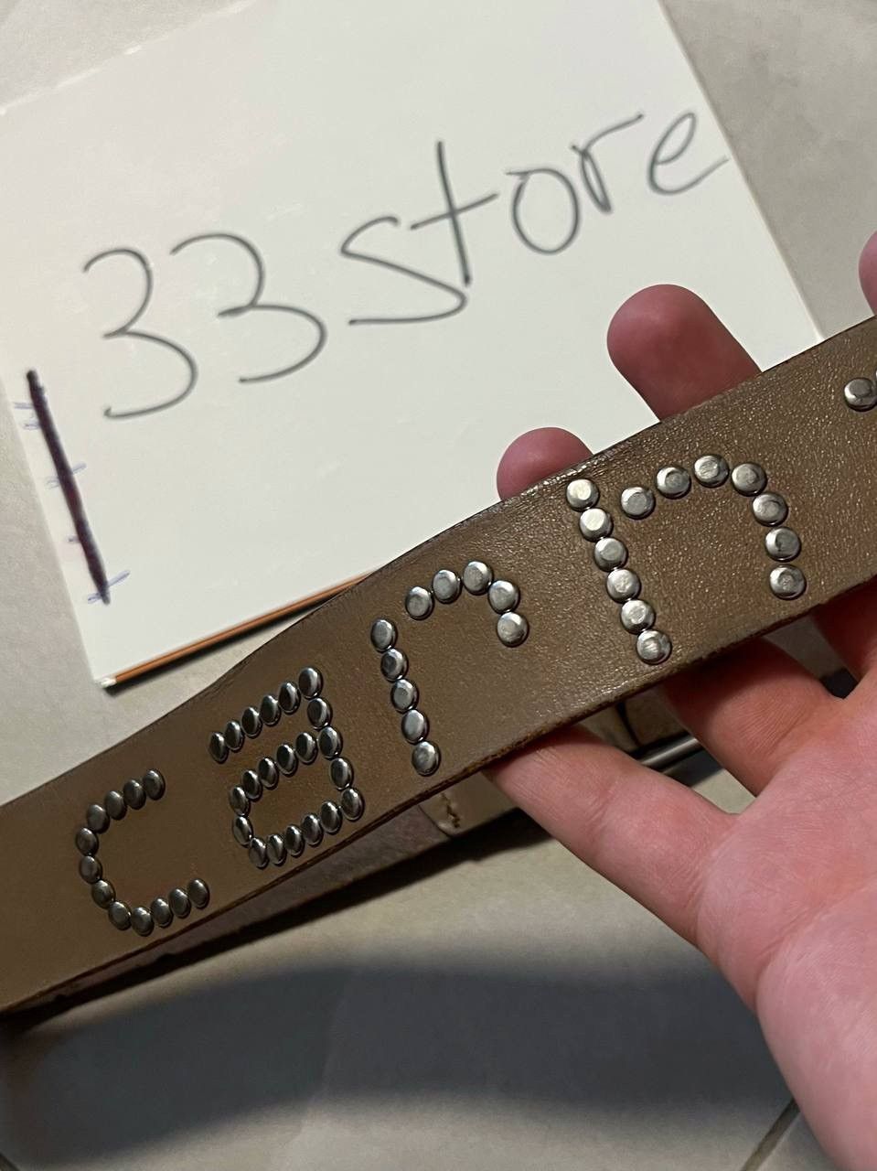 Carhartt Y2K Carhartt Leather Belt Spell out Size ONE SIZE - 5 Thumbnail