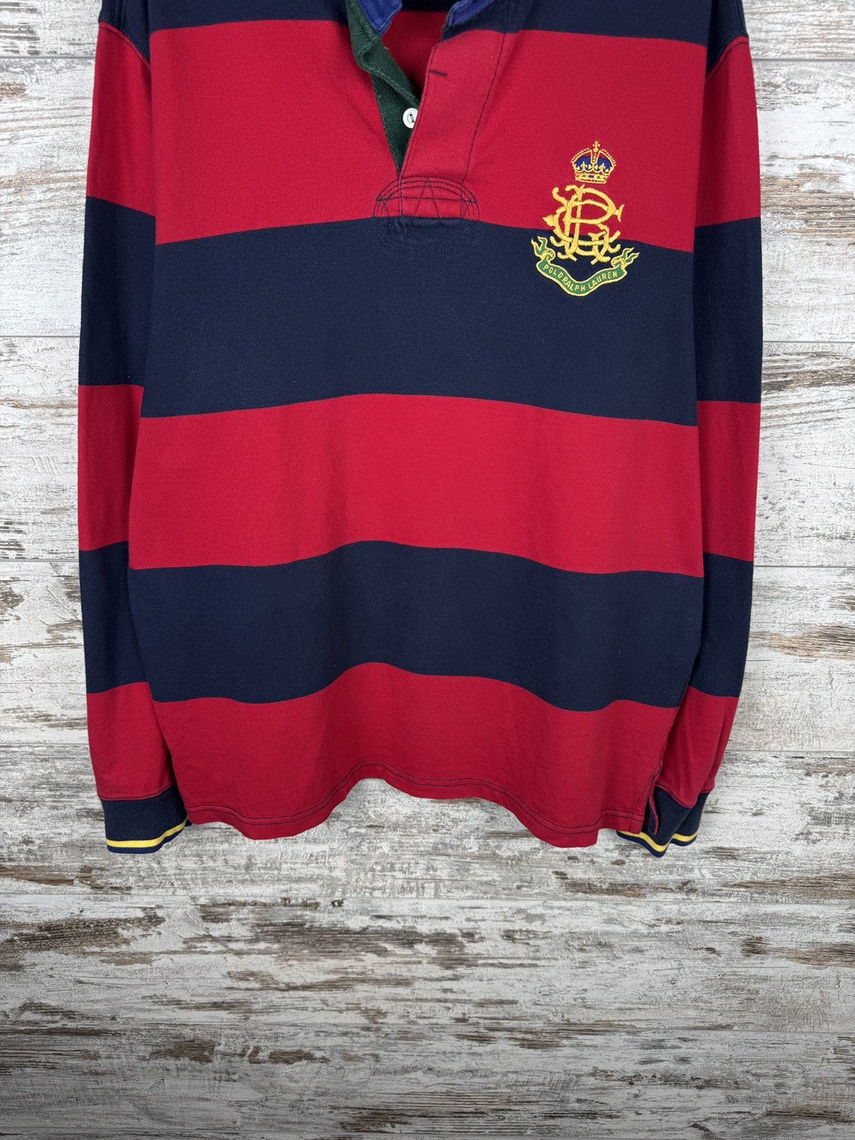 Polo Ralph Lauren Mens Vintage Polo Ralph Lauren rugby sweatshirt jacket rare Size US L / EU 52-54 / 3 - 3 Thumbnail