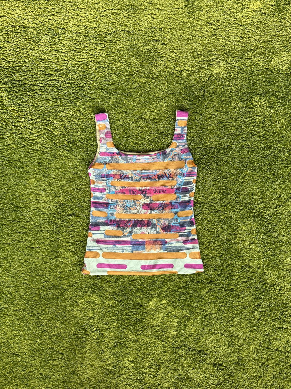 Vintage Save the Queen Y2K vintage patchwork mesh tank top Size M / US 6-8 / IT 42-44 - 1 Thumbnail