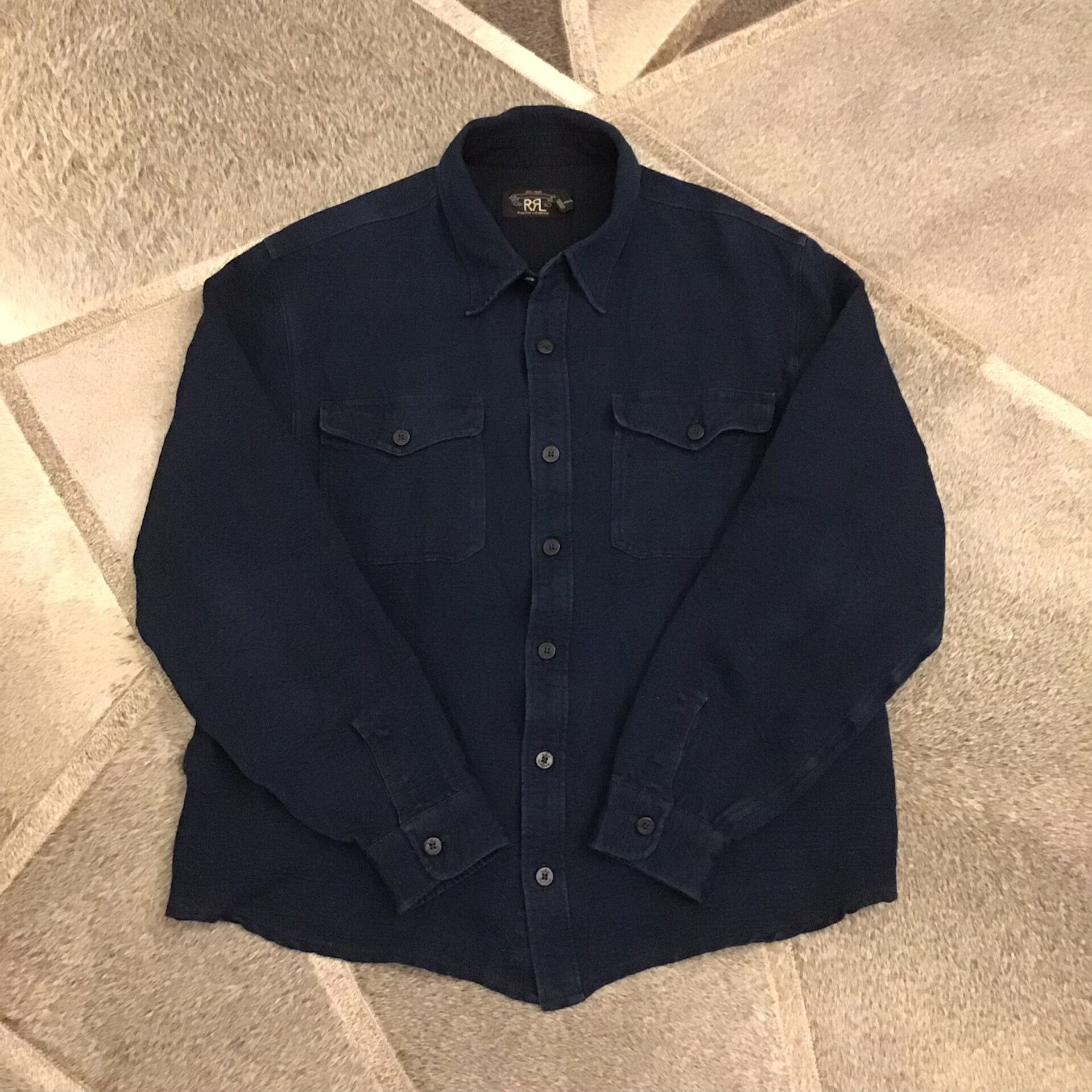 RRL Ralph Lauren Ralph Lauren Dark Patterned Shirt Size US L / EU 52-54 / 3 - 1 Thumbnail