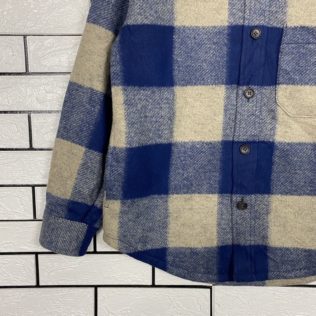 Japanese Brand 📌Vintage Wool Button Jacket Uniqlo Tartan Issey Miyake Size US S / EU 44-46 / 1 - 5 Thumbnail