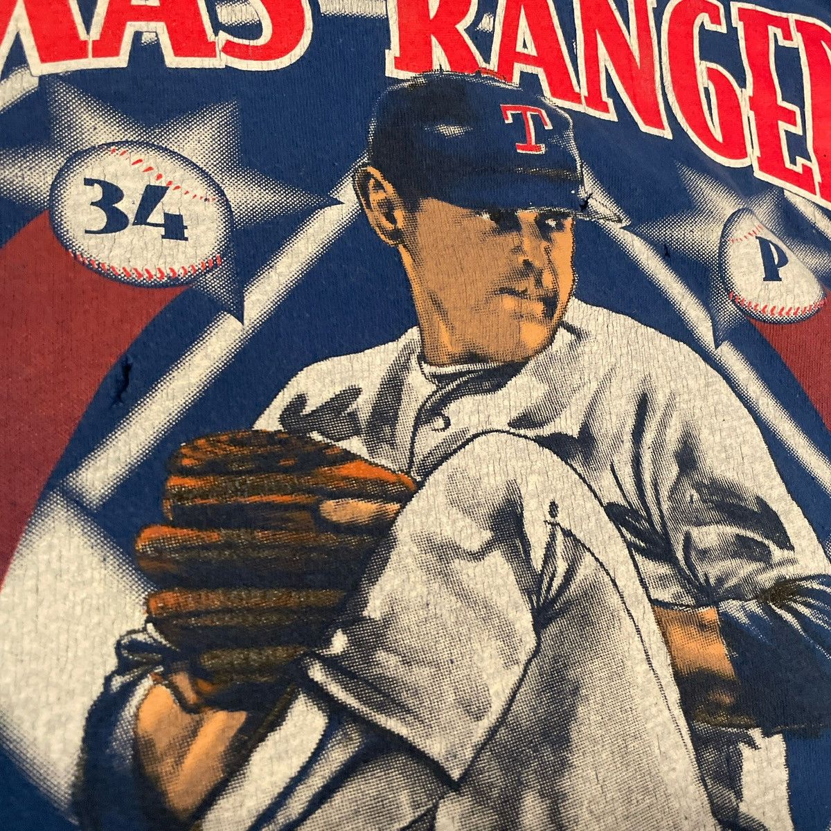 MLB × Nutmeg × Vintage Vintage 90s MLB Nolan Ryan Texas Rangers Baseball Tee Size US L / EU 52-54 / 3 - 4 Thumbnail