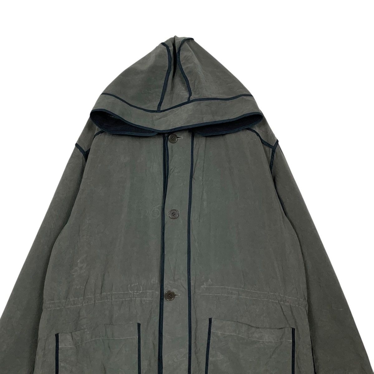 Japanese Brand Vintage DOMINIQUE MORLOTTI PARIS Hooded Long Coat #2453-C110 Size US M / EU 48-50 / 2 - 2 Thumbnail