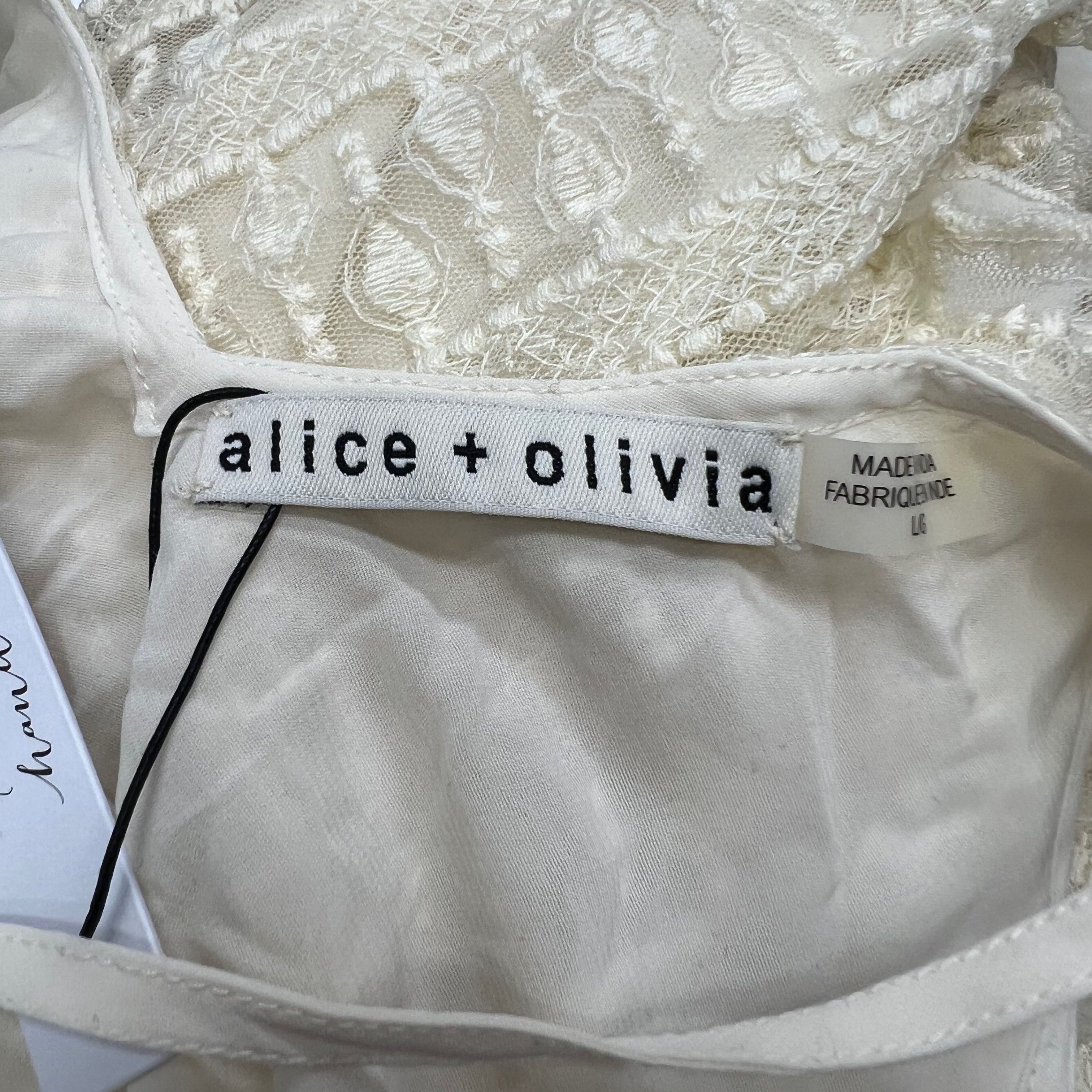 Alice + Olivia NEW Alice And Olivia Ravenna Lace Crochet Size L / US 10 / IT 46 - 2 Thumbnail