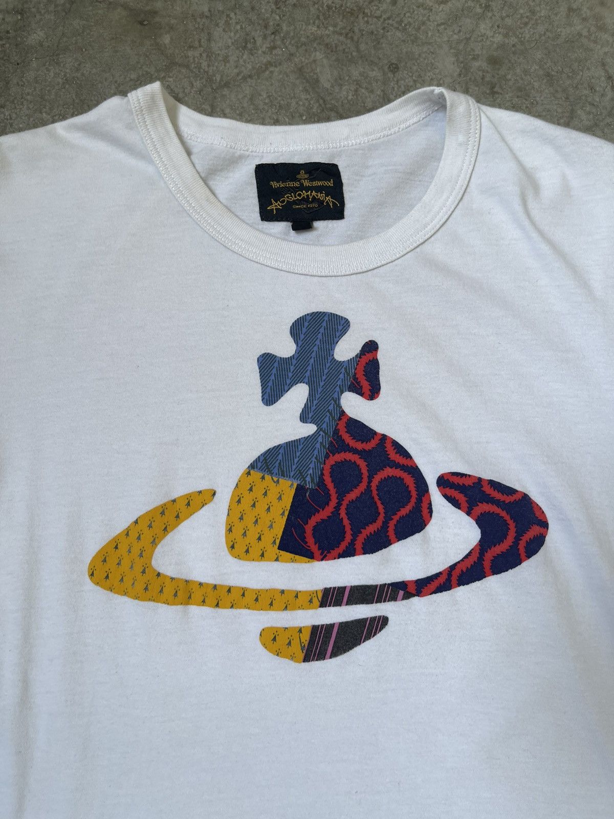 Vivienne Westwood Vivienne Westwood Anglomania Orb Multi Logo White T Shirt Size US S / EU 44-46 / 1 - 3 Thumbnail