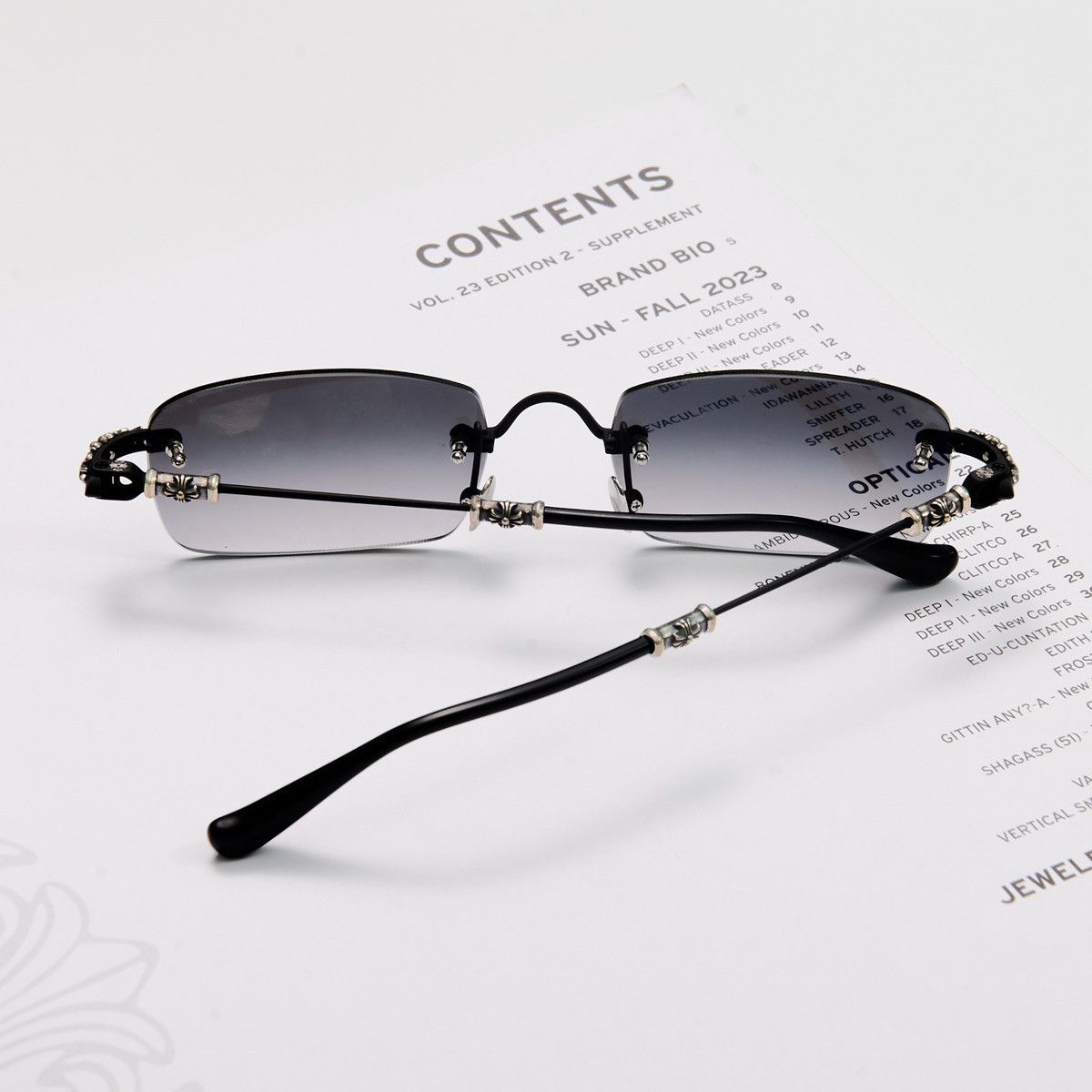 Chrome Hearts CHROME HEARTS PILLS III MATTE BLACK- MATTE BLACK SUNGLASSES Size ONE SIZE - 7 Thumbnail