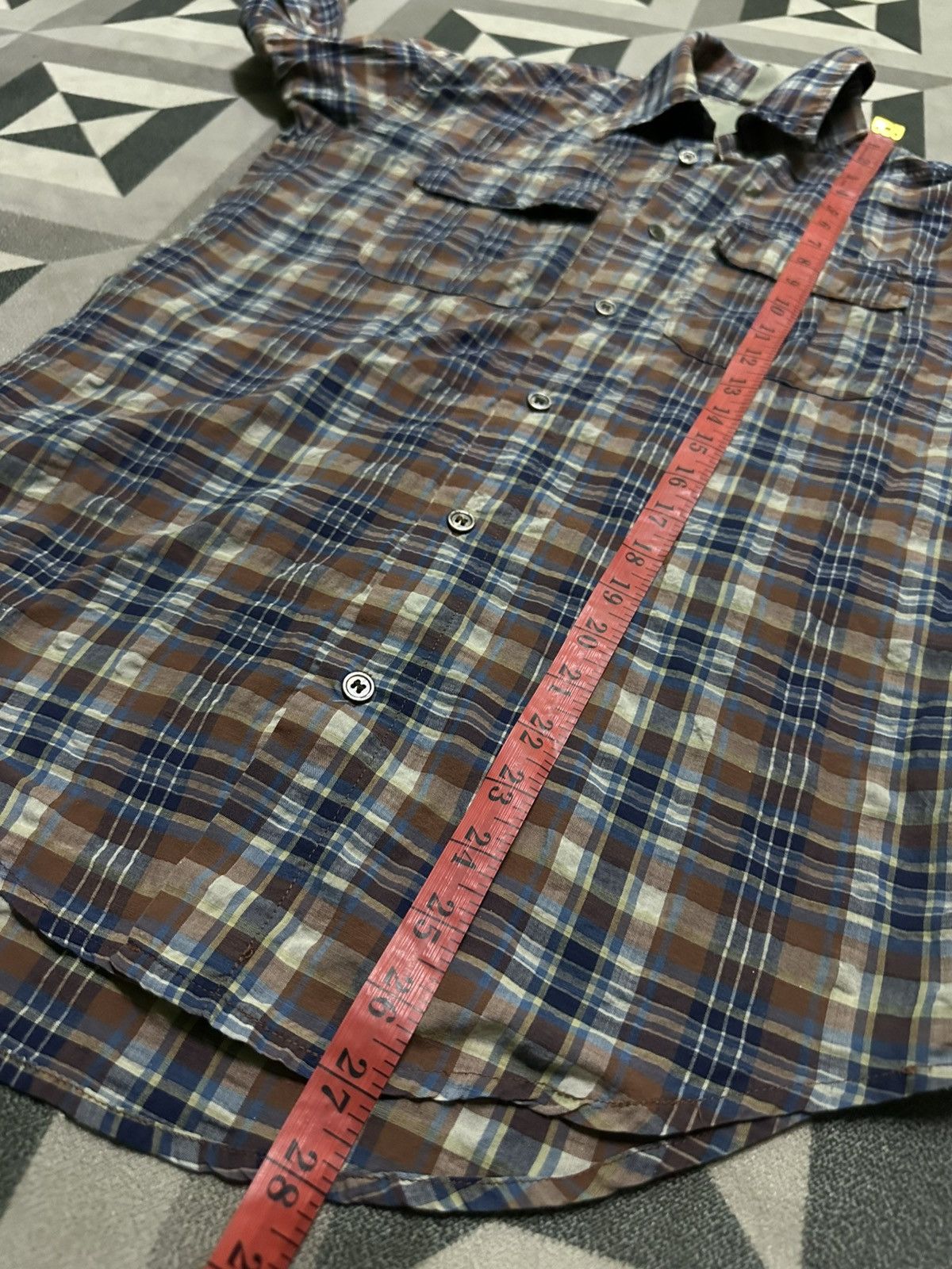 GOA GOA button snap long sleeved plaid double pocket Size US M / EU 48-50 / 2 - 9 Thumbnail