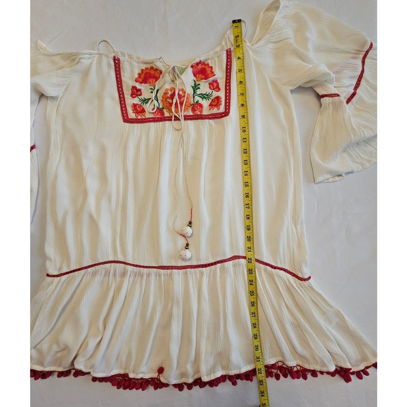 & Other Stories Z&L Europe Embroidered Floral Crinkled Woven Mini Dress M Size M / US 6-8 / IT 42-44 - 12 Thumbnail