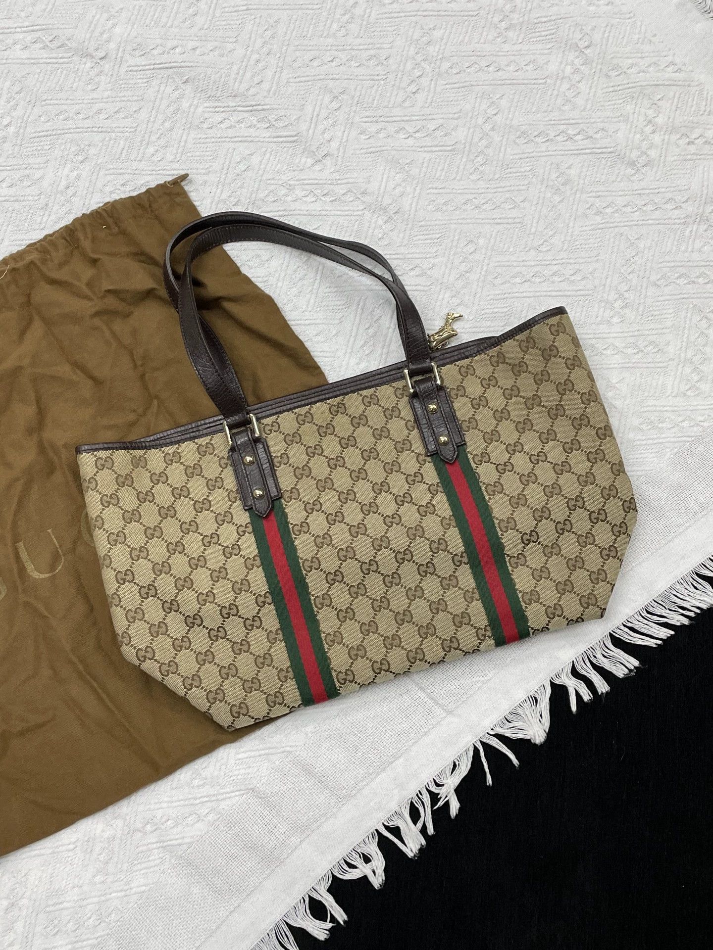 Gucci Gucci GG Supreme Tote Bag with Dust Bag Size ONE SIZE - 4 Thumbnail