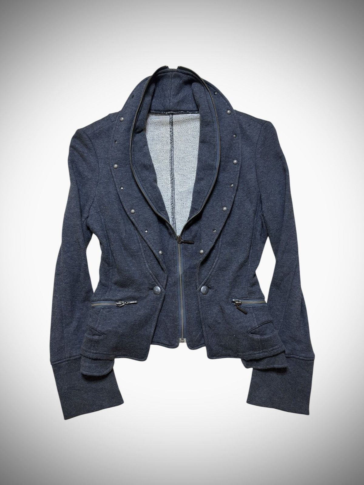 Japanese Brand 2000’s Hiroko Koshino - Japanese Archive’s Punk Style Blazer Size M / US 6-8 / IT 42-44 - 1 Thumbnail