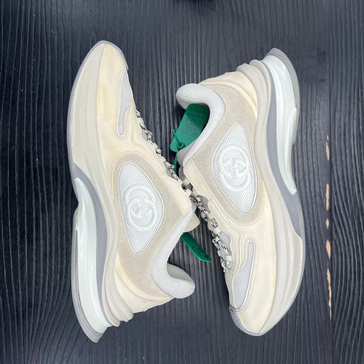 Gucci Gucci Run White 44.5 Near New Size US 11.5 / EU 44-45 - 2 Thumbnail