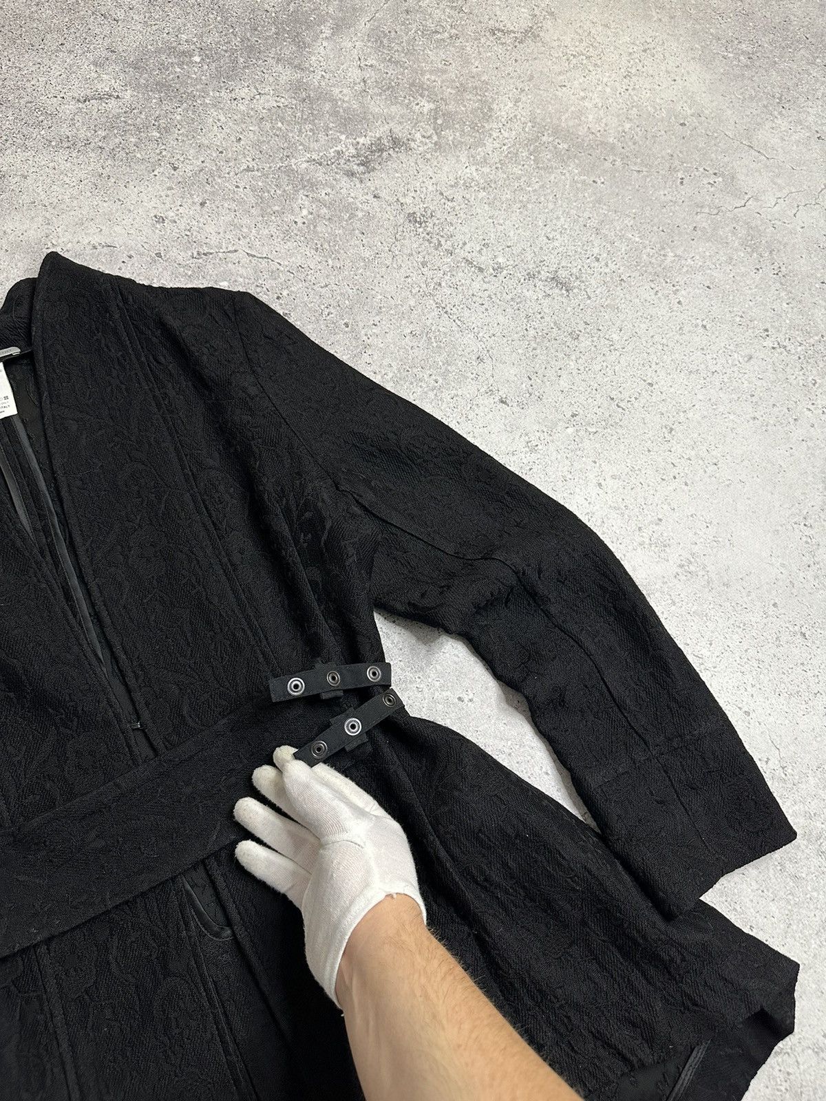 Sarah Pacini Sarah Pacini Wool Avant-Garde Asymmetrical jacket with belt Size XS / US 0-2 / IT 36-38 - 7 Thumbnail