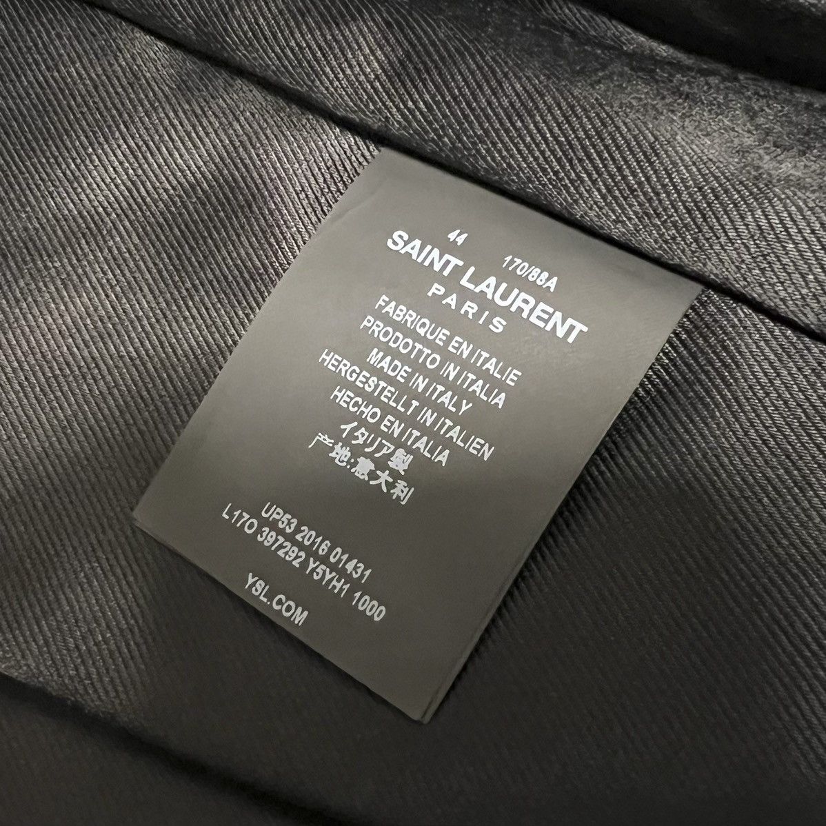 Hedi Slimane × Saint Laurent Paris 16FW Oiled Calf L17 Leather Biker Jacket sz44 Size US S / EU 44-46 / 1 - 7 Thumbnail