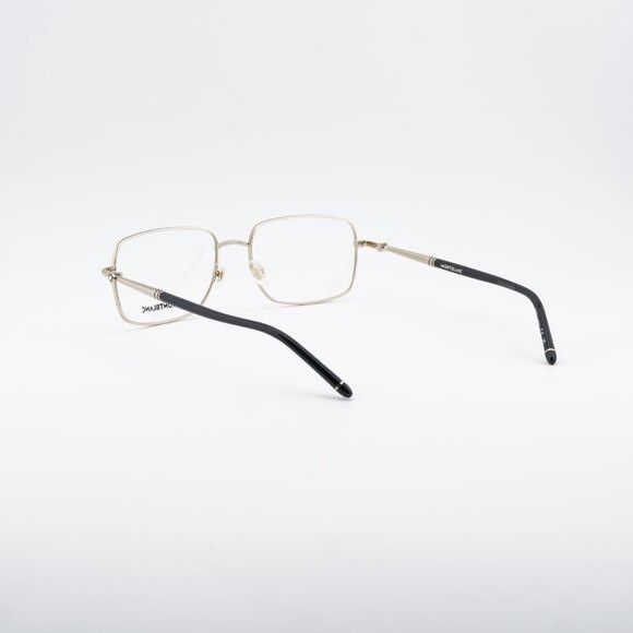 Montblanc Montblanc MB0072O 003 Eyeglasses Gold/Black 57mm Rectangle Size ONE SIZE - 4 Thumbnail