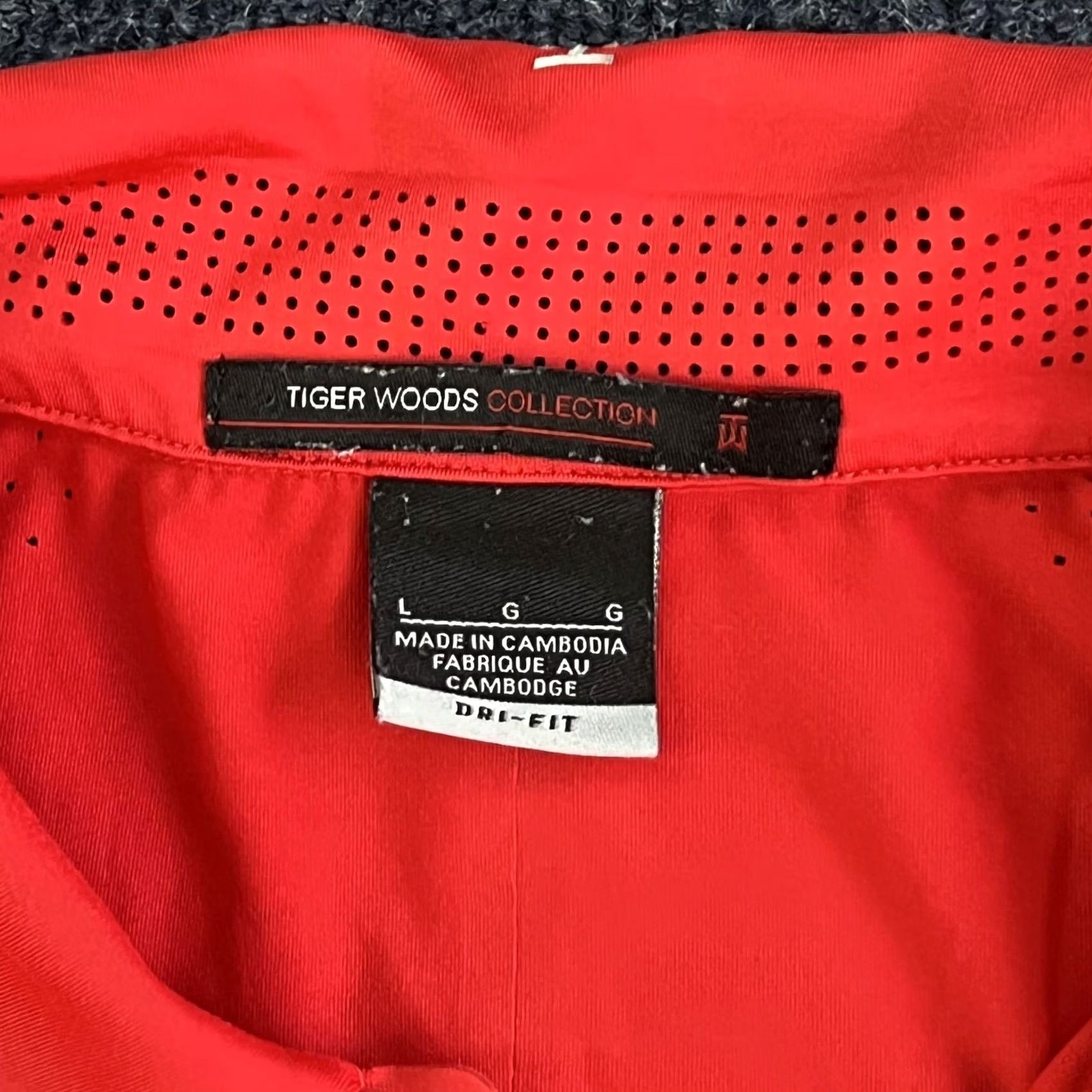 Nike Nike Tiger Woods Dri-FIT Polo Mens L Red Short Sleeve Golf Performance Shirt Size US L / EU 52-54 / 3 - 5 Thumbnail